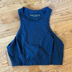 Outdoor Voices Black Cropped Racerback Tank Top Size S